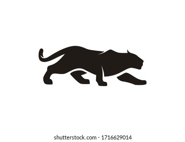 Jaguar Puma Cheetah Panther silhouette logo design inspiration