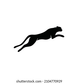 Jaguar Puma Cheetah Panther silhouette logo design inspiration