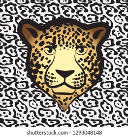 Jaguar Seamless Pattern Vector Illustration. Leopard Fur Texture or African Wild Cat Background for Trendy Animal Prints