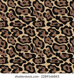 jaguar seamless print, vector pattern on yellow background, wild cat animal design