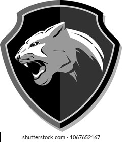 Jaguar Shield Design Isolated Illustration