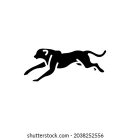 Jaguar Silhouette Icon On White Background