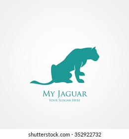 Jaguar Silhouette. Vector Illustration. Great for Logo, Material Print, Greeting Card