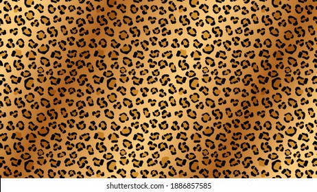 Jaguar Skin Camouflage Tracery With Light Background. Yellow Panther Spots With Black Cheetah Outlines In Yellow Leopard Vector Color Scheme.