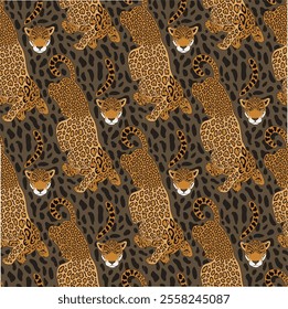 Jaguar skin pattern vector illustration