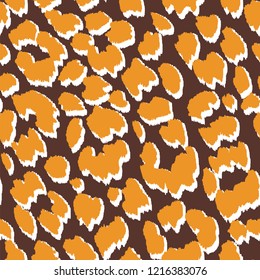 Jaguar Skin Seamless Pattern. Animal Print for Textile Design / Vector Illustration