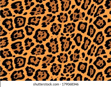 Jaguar skin seamless pattern, animal background, vector illustration