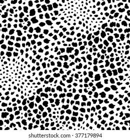 Jaguar Skin Seamless Pattern.  Animal Print for Textile Design / Vector Illustration