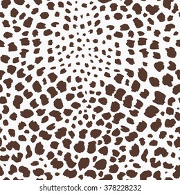 Jaguar Skin Seamless Pattern.  Animal Print for Textile Design / Vector Illustration