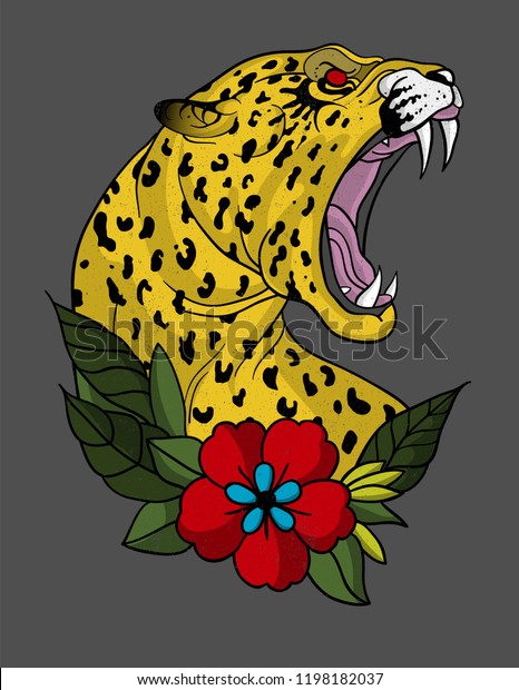 Jaguar Tattoo Art Stock Vector Royalty Free