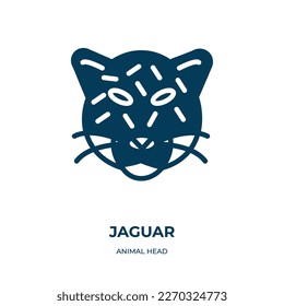 jaguar vector icon. jaguar, zoo, wildlife filled icons from flat animal head concept. Isolated black glyph icon, vector illustration symbol element for web design and mobile apps