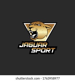 Jaguar Vector Logo game sport. Vector illustration of a big cat jaguar or leopard head. Jaguar head in color.