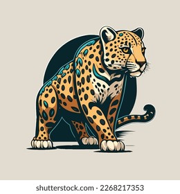 Icono del logotipo del vector Jaguar Icono de la mascota de deportes Ilustración plana