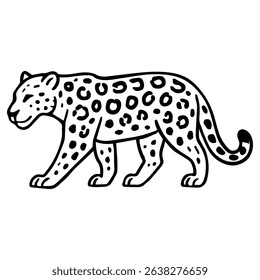 jaguar vector realistic line icon on white background
Vector line icon animal, wildlife