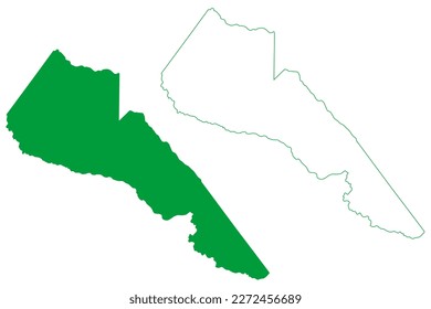 Jaguare municipality (Espírito Santo state, Municipalities of Brazil, Federative Republic of Brazil) map vector illustration, scribble sketch Jaguaré map