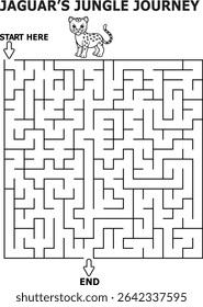 Jaguares jungle journey maze for kids fun activity