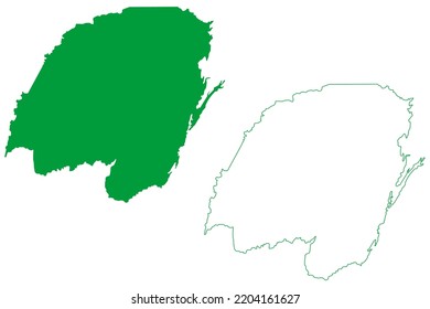 Jaguaribe municipality (Ceará state, Municipalities of Brazil, Federative Republic of Brazil) map vector illustration, scribble sketch Jaguaribe map