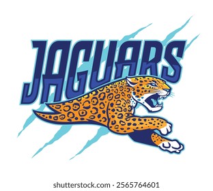 Jaguars athletic design with cat and claw marks