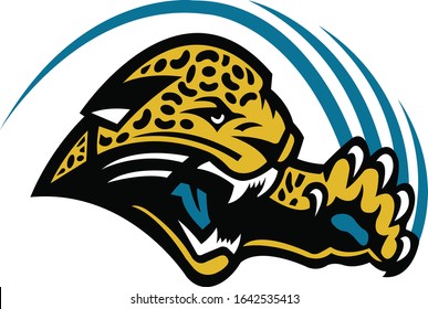 Jaguars Face Vector Logo Icon Stock Vector (Royalty Free) 1642535413 ...