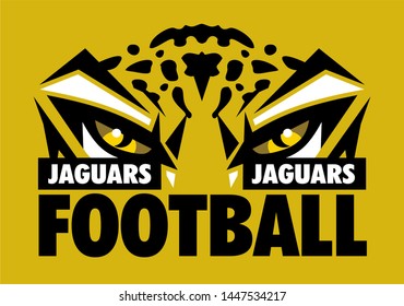 Jaguars Football Team Design With Mascot Eye Black For School, College Or League