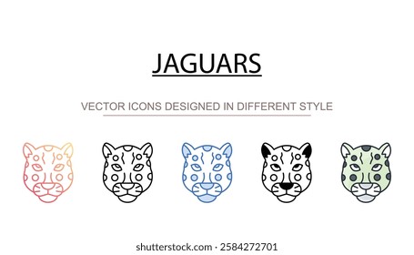 Jaguars icon design with white background stock illustration