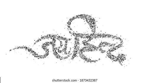 Jai Hind ( hindi text ) vector design. 