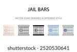 Jail Bars icon design with white background stock illustration