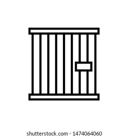 Jail Bars Icon. Prison Cell Illustration's As A Simple Vector Sign & Trendy Symbol For Design,  Websites, Presentation Or Mobile Application.