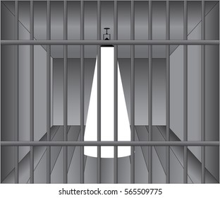 Jail Bars Vector Lamp Illustration Stock Vector (Royalty Free ...