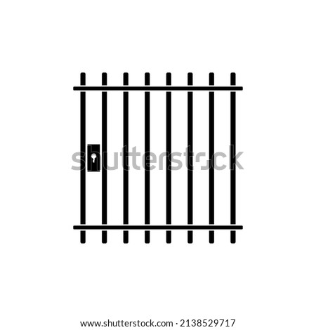 Jail cell bars icon. prison icon. White background.