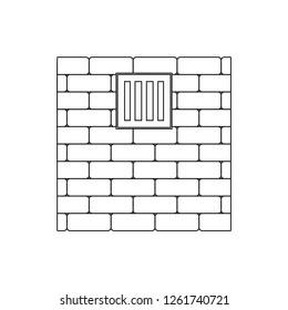 jail cell icon. Element of Crime for mobile concept and web apps icon. Thin line icon for website design and development, app development
