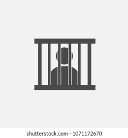 jail cell prison vector icon