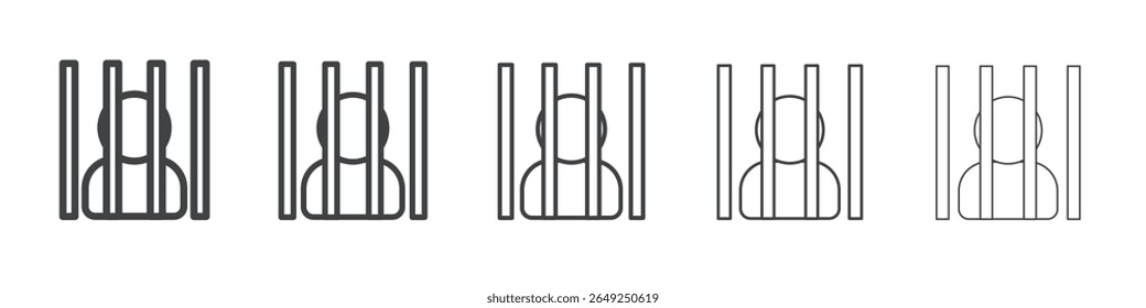 cadeia criminoso prisioneiro ícone simples ilustração coleção símbolo