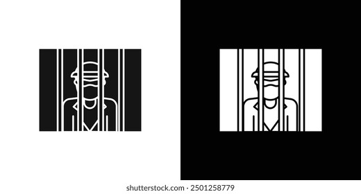 jail criminal prisioner icon Symbol mark in filled style