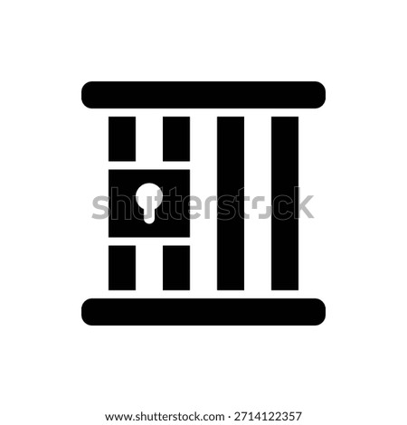 Jail Glyph Icon. Jail Icon