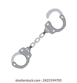 jail handcuffs cartoon. arrest crime, police criminal, silhouette chain jail handcuffs sign. isolated symbol vector illustration