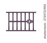 Jail icon, jail cell vector illustration, clip art jail, jail clip art, isolated on white background 