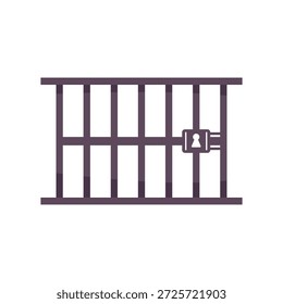 Icono de la cárcel, Ilustración vectorial Clip de la celda de la cárcel, arte de la cárcel, arte del Clip de la cárcel, aislado en el fondo blanco 