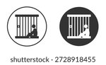 Jail icon clipart vector designs for graphic projects