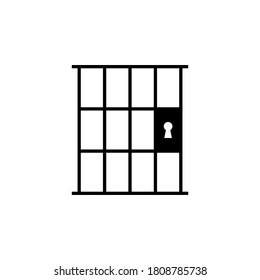 Gefängnissymbol, flache Vektorgrafik.