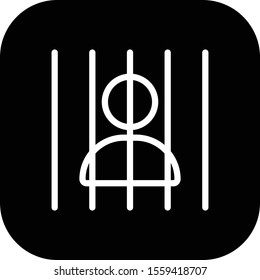 jail icon isolated on background
