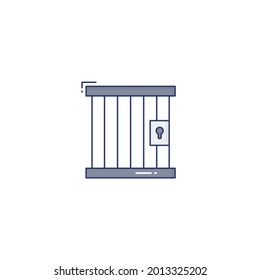 Icono De La Cárcel Aislado En Fondo Blanco
