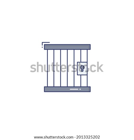 jail Icon Isolated On White Background