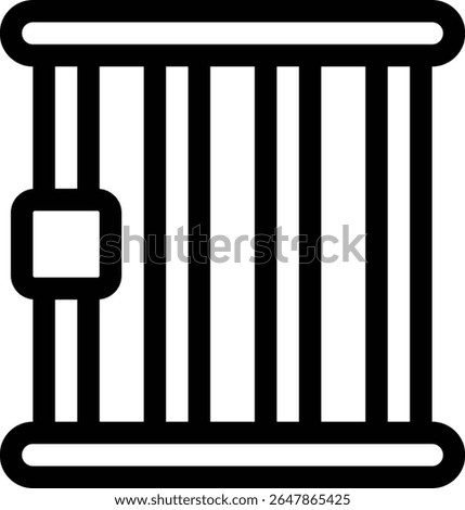 Jail icon with line and simple style

