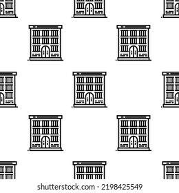 jail icon pattern. Seamless jail pattern on white background.