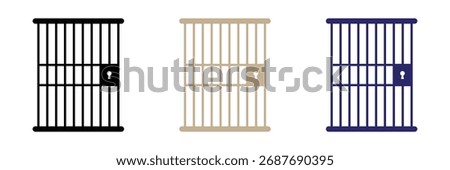 Jail icon. Prison icon. Jail sign symbol vector illustration.
