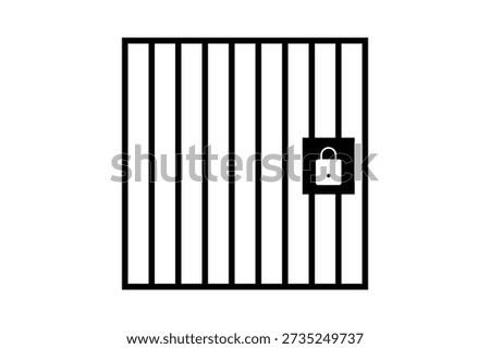 jail icon, prison icon, vector illustration of an old prison window icon.