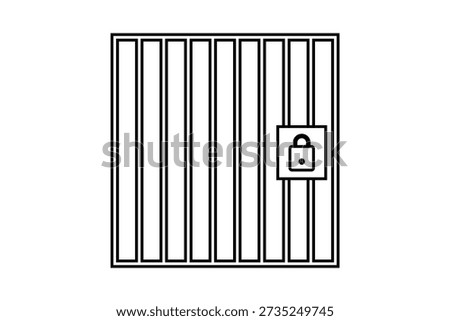 jail icon, prison icon, vector illustration of an old prison window icon.