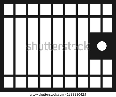 jail icon set. Jails cell symbol