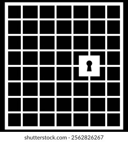 Jail icon. Jail sign symbol vector illustration in flat style. Prison icon. Pound symbol. Cage sign.